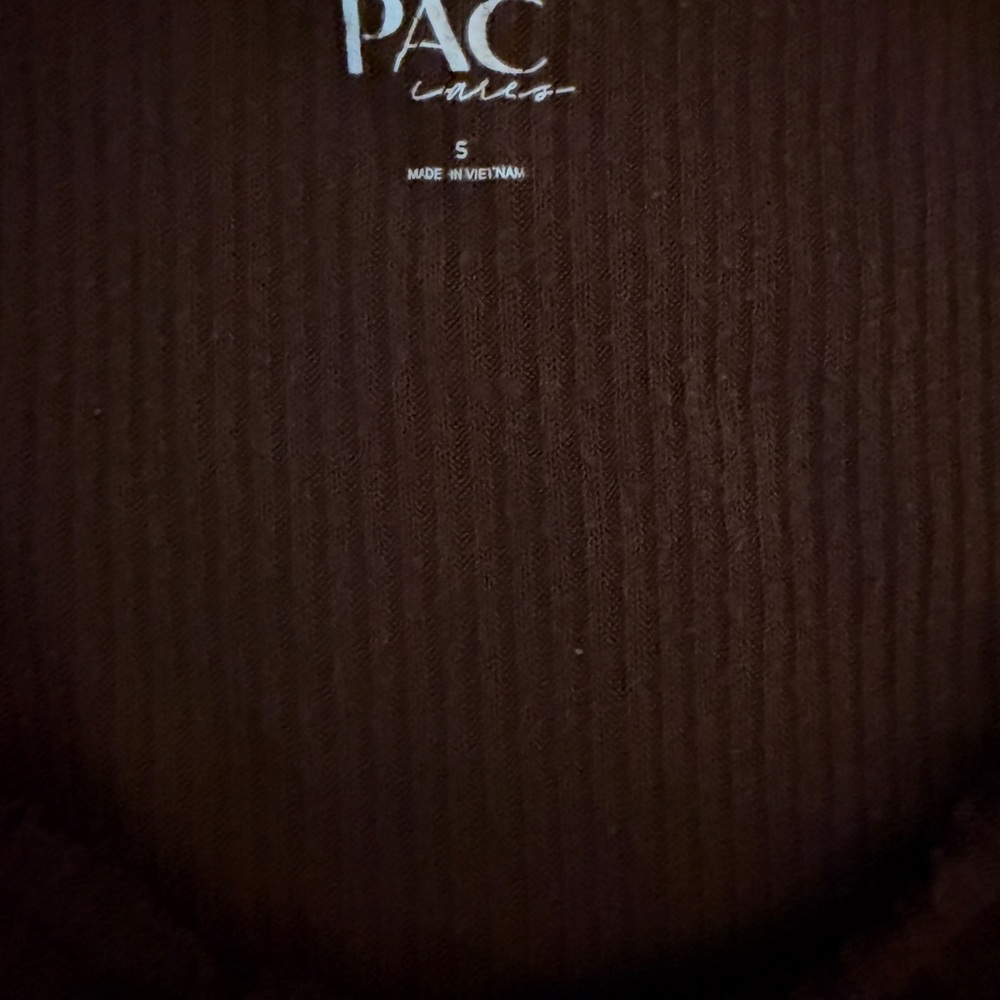 Brown Ribbed Button-Up Women's Top - Picture 2 of 2